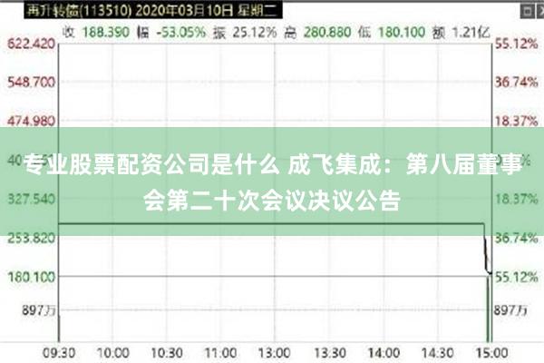 专业股票配资公司是什么 成飞集成：第八届董事会第二十次会议决议公告